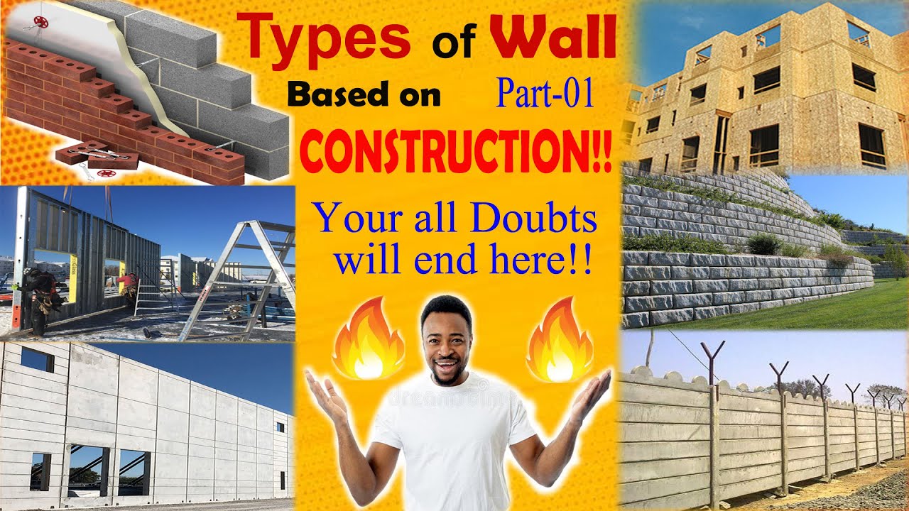 Types of Wall based on Construction║Classifications of Wall with Detail Description║Part-01