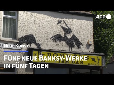 Fünf neue Banksy-Kunstwerke in fünf Tagen | AFP