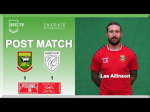 Lee Allinson post match v MERTHYR TOWN - 15 November 2022
