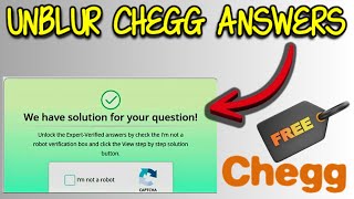 How to Unblur Chegg Answers Free! | Get Chegg Answers free