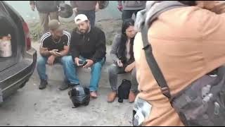 Bus se empotra en pasarela en Villa Nueva