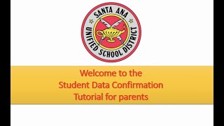 Student Data Confirmation Tutorial for Parents EN