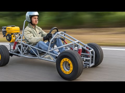 $500 DIY Go-Kart Build – Cheap but Super Fun! Smooth Ride and Powerful Acceleration!