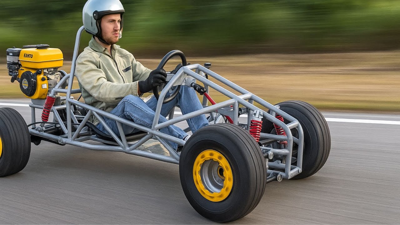 $500 DIY Go-Kart Build – Cheap but Super Fun! Smooth Ride and Powerful Acceleration!
