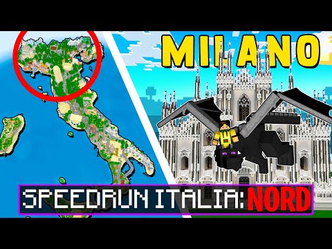 MINECRAFT SPEEDRUN NELLA MAPPA DELL'ITALIA [NORD] #1