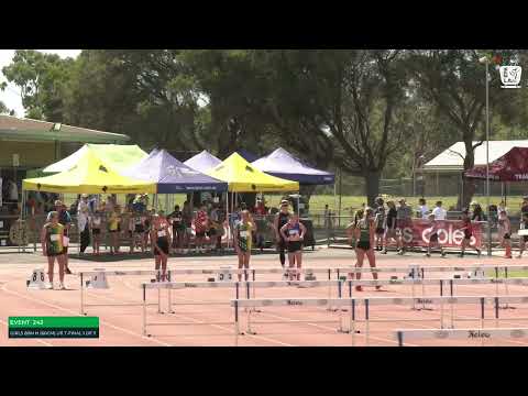 Girls U11 80m Hurdles Timed Final 1: 2023-24 State Track and Field Championships