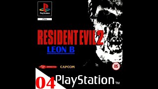 RESIDENT EVIL 2 PS1 - LEON B [04] - 🧟‍♀️LEON vs TYRANT (MR. X). LEON B ENDING &amp; HUNK GAMEPLAY