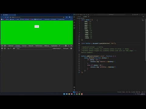 JavaScript: addEventListener AND forEach method