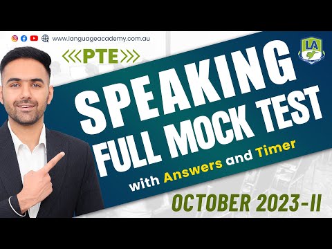 PTE Speaking Full Mock Test with Answers | October 2023 | LA Language academy PTE NAATI IELTS