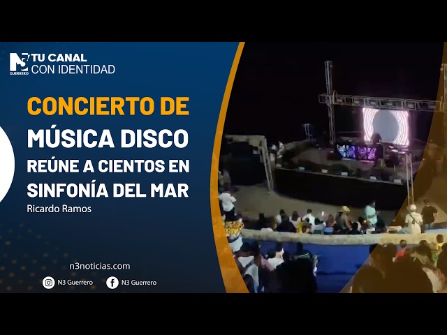 Concierto de música disco reúne a cientos en Sinfonía del Mar