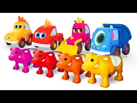 Sing with Mocas! Monster cars & Learn animals for kids. Songs for Kids and Nursery Rhymes.
