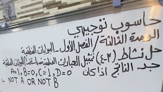 حاسوب توجيهي- البوابات المنطقية - حل نشاط تمثيل العبارات المنطقية المركبة بإستخدام البوابات المنطقية