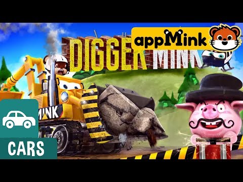#appMink kids video: Construction Digger Rescue the Steam Train
