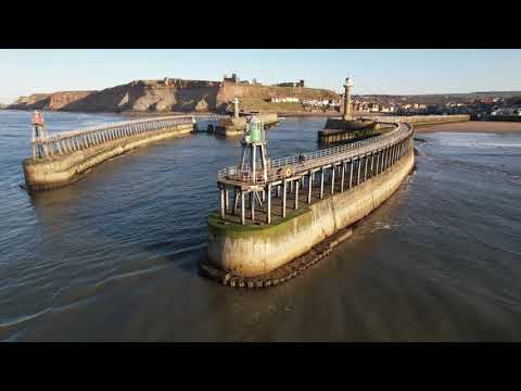 Whitby Pier Drone Footage.