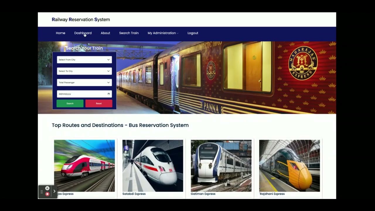 Railway Reservation System | Spring Boot Angular Project Tutorial | Spring Boot CRUD Project