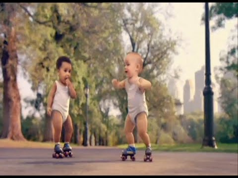 Still frame from Roller Babies (Evian (Danone), 2009)