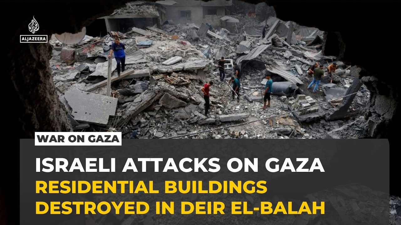 Israeli strikes devastate residential neighbourhood in central Gaza