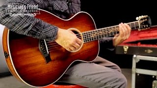 Video thumbnail for Taylor Koa Series K22e 12-Fret Grand Concert Limited Edition Acoustic-Electric Guitar by Musician's Friend