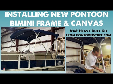 New Pontoon Bimini Top Install - How To Video