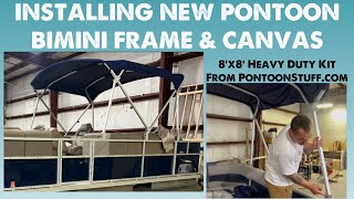 New Pontoon Bimini Top Install - How To Video