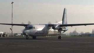 preview picture of video 'Antwerp airport Fokker F-27 startup and T/O'