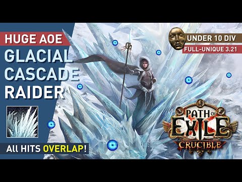 【10 Div Full-Unique】Self-Cast Glacial Cascade HITS Like a TRUCK! Huge AOE = x3 DPS Overlaps? 3.21