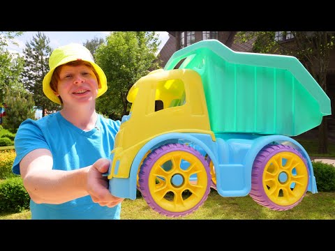 Моя песочница для малышей — Самый большой грузовик — Детские игры на улице для самых маленьких ребят
