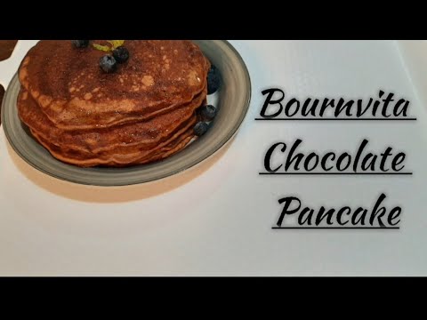 Bournvita Chocolate Pancake| No Cocoa Powder!!| Easy chocolate pancake recipe| Mandvi's Recipes