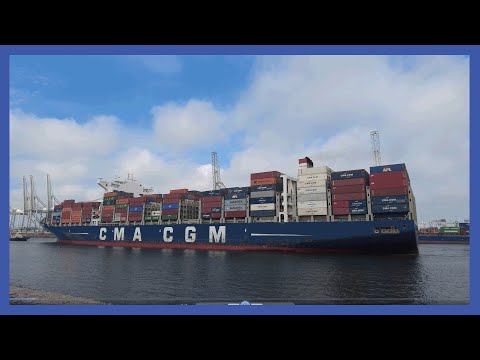 ShipSpotting in Rotterdam, The Netherlands - Container Ship Compilation (4K)
