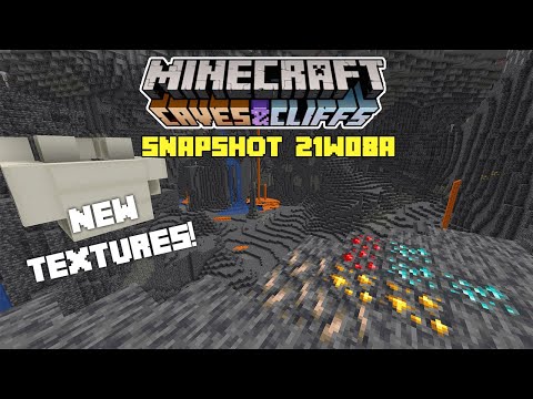 Minecraft: MORE NEW TEXTURE & Cave Generation! - 1.17 Snapshot 21w08a