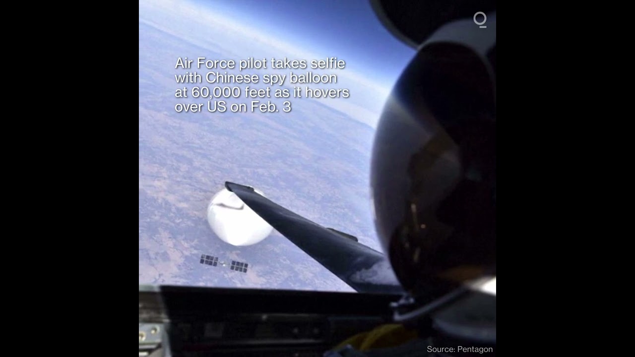 Air Force Pilot Takes Selfie With China Spy Balloon at 60,000 Feet