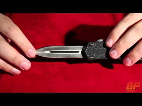 Rumble Black D/A OTF Automatic Knife - Dagger Satin Plain
