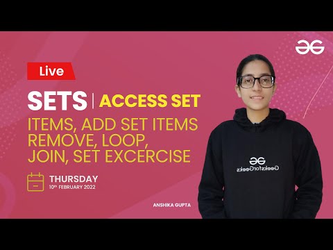 Set In Python Anshika Gupta Geeksforgeeks Python