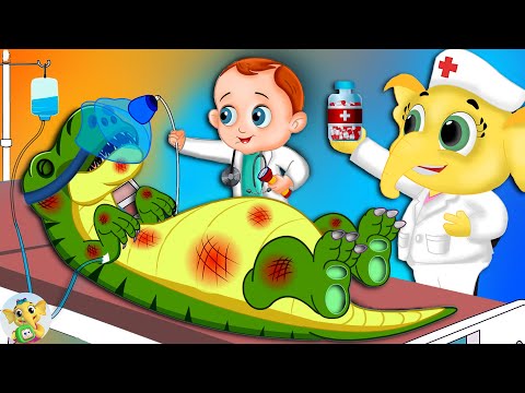 Boo Boo Song Baby Doctor | T-Rex Dinosaur Sick Song + More Nursery Rhymes & Kids Songs | Baby Toonz
