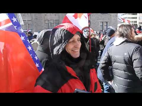 Queens Park North Toronto Truckers Freedom Convoy 2022 Sat Feb 5, 2022