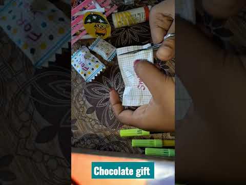 One rupee chocolate packed gift #chocolate packed #papercraft #birthday gift