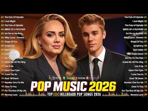 Ed Sheeran, Adele, Rihanna, Dua Lipa, Bruno Mars, The Weeknd, Maroon 5, Zayn - Spotify Pop Hits 2026
