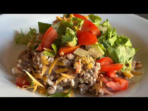 High-Protein Low-Carb Cottage Cheese Taco Salad | Creamy, Crunchy & Keto-Friendly!