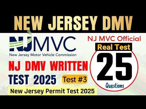 NJ Permit Test 2025 | NJ MVC Knowledge Test 2025 | NJ DMV Written Test 2025