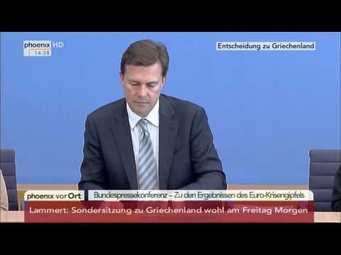 Euro-Krisengipfel: Steffen Seibert zur den Ergebnissen am 13.07.2015