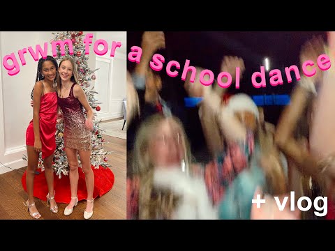 GRWM FOR A SCHOOL DANCE + school dance vlog