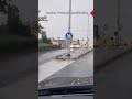 Trein DOORBOORT bus op spoorwegovergang | #shorts