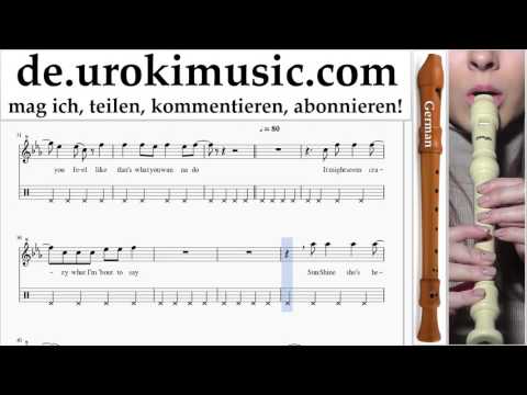 Blockflöte G. Lernen Pharrell Williams - Happy Teil#2 Blockflötenunterricht Noten Schule Lied