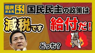 国民民主党の政策って減税なの？それとも給付？