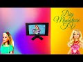 Easy Cardboard TV Diy Miniature Doll TV Dollhouse Miniature TV Shorts