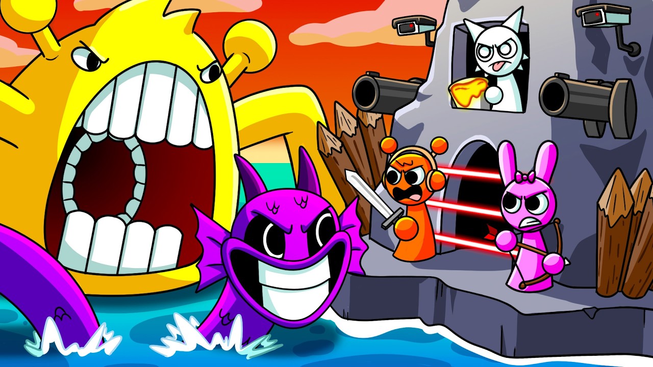 SPRUNKI: BASE DEFENSE! (Cartoon Animation)