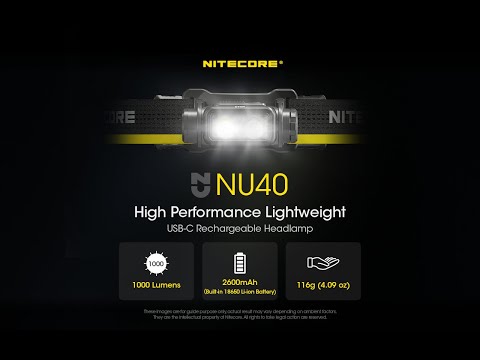 Nitecore NU40 1000 lumen Genopladelig pandelygte