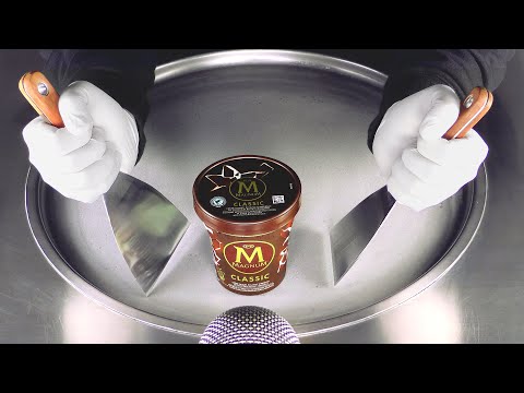 MAGNUM Ice Cream Rolls | how to make Magnum to rolled fried Ice Cream with Chocolate - fast ASMR