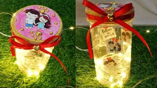 DIY lighting photo jar for valentine day gift |Valentine gift ideas for bf gf