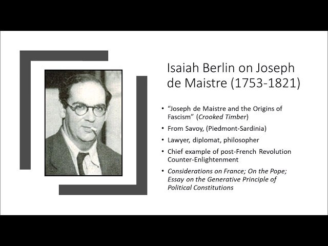 Vídeo relacionado con Joseph de Maistre y los orígenes del fascismo (ENSAYO)